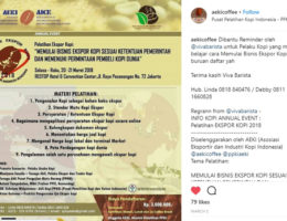 Tingkatkan Kualitas dan Pemasaran Kopi, AEKI Gelar Simposium Plus Pelatihan Â