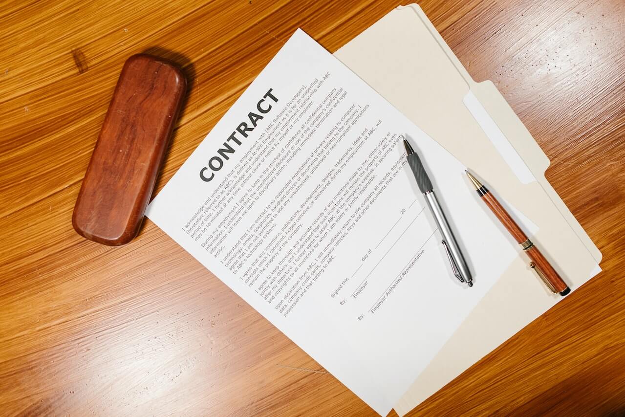 surat perjanjian konstruksi dengan jasa kontraktor bangunan