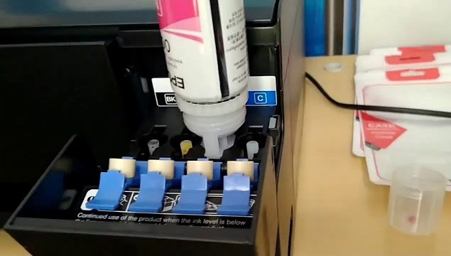 cara mengisi tinta printer epson