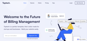 template website perusahaan IT