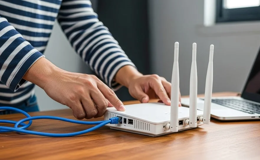 pemasangan dan set up router wifi